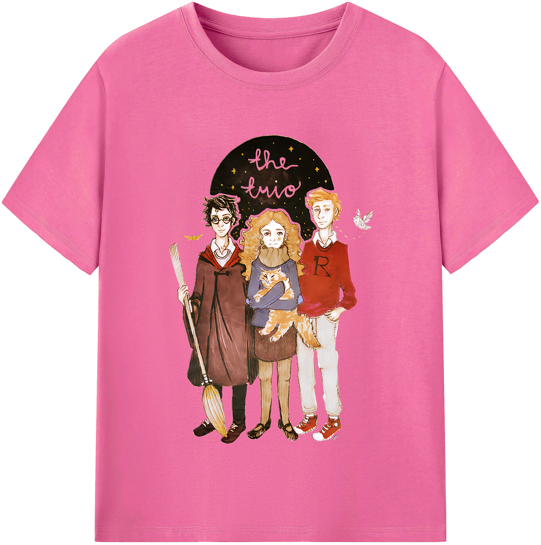 （画像用） Harry Potter ハリー・ポッターシリーズ レディースカジュアルプリントTシャツ（綿100％）